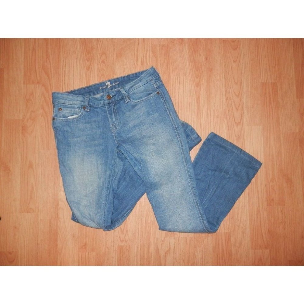 7 For All Mankind Women's 27 A Pocket Rhinestone Back Pockets Jeans Pants 2969